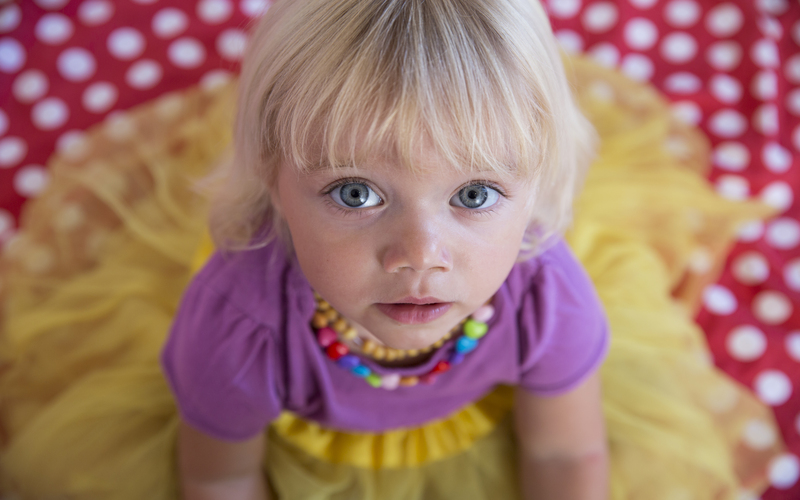 toddler with blue eyes