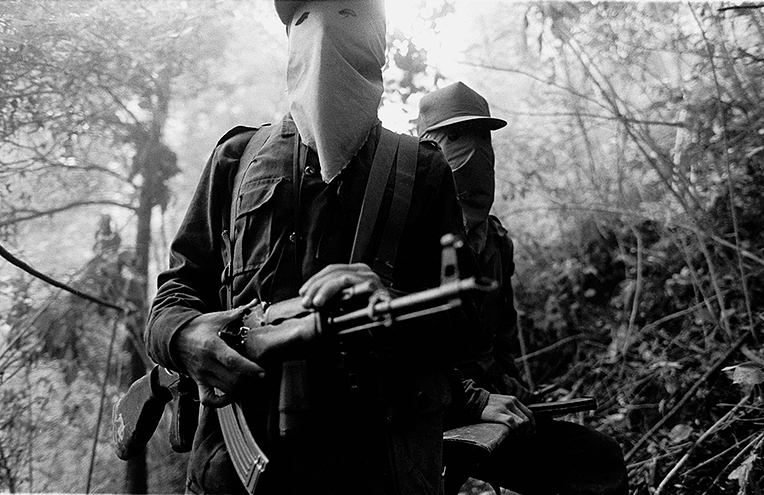 black and white image of bandits