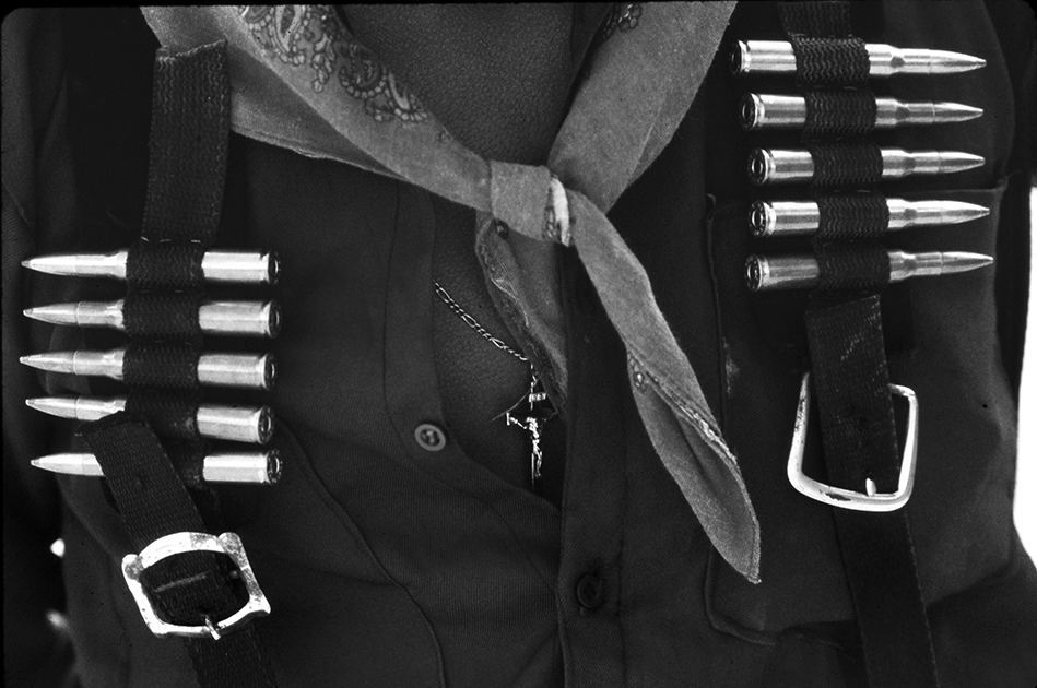 black and white image of military coat