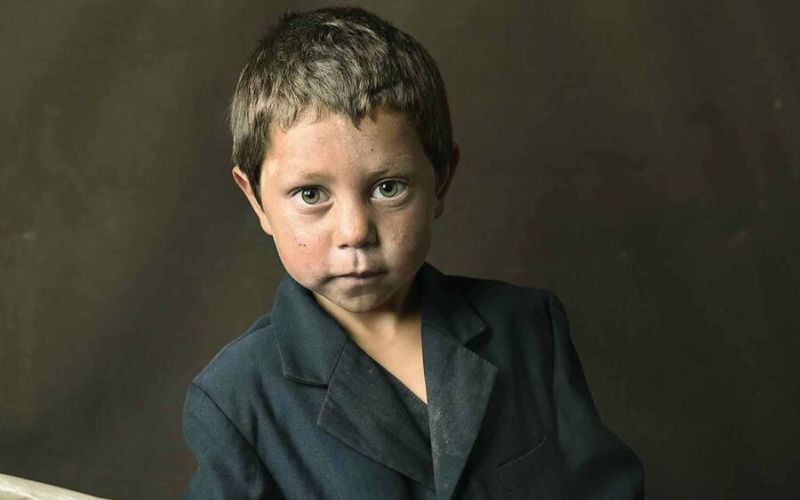 vintage image of a boy