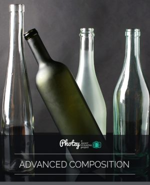 image of four glass bottles