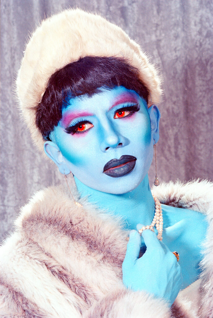 portrait of a blue skin woman