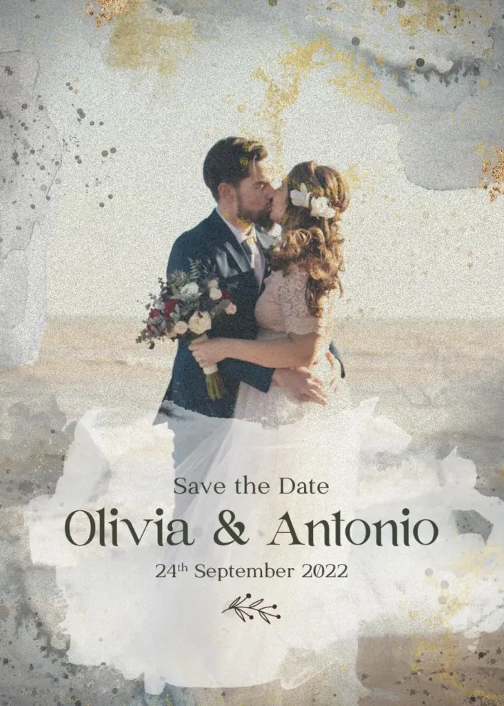olivia and antonio engagement invite