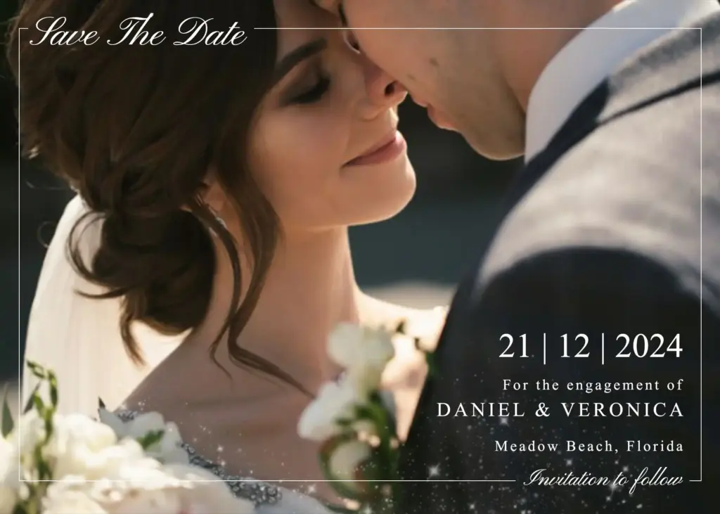 Save the date template psd horizontal