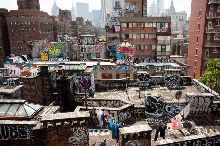 new york city graffiti cityscape by james maher