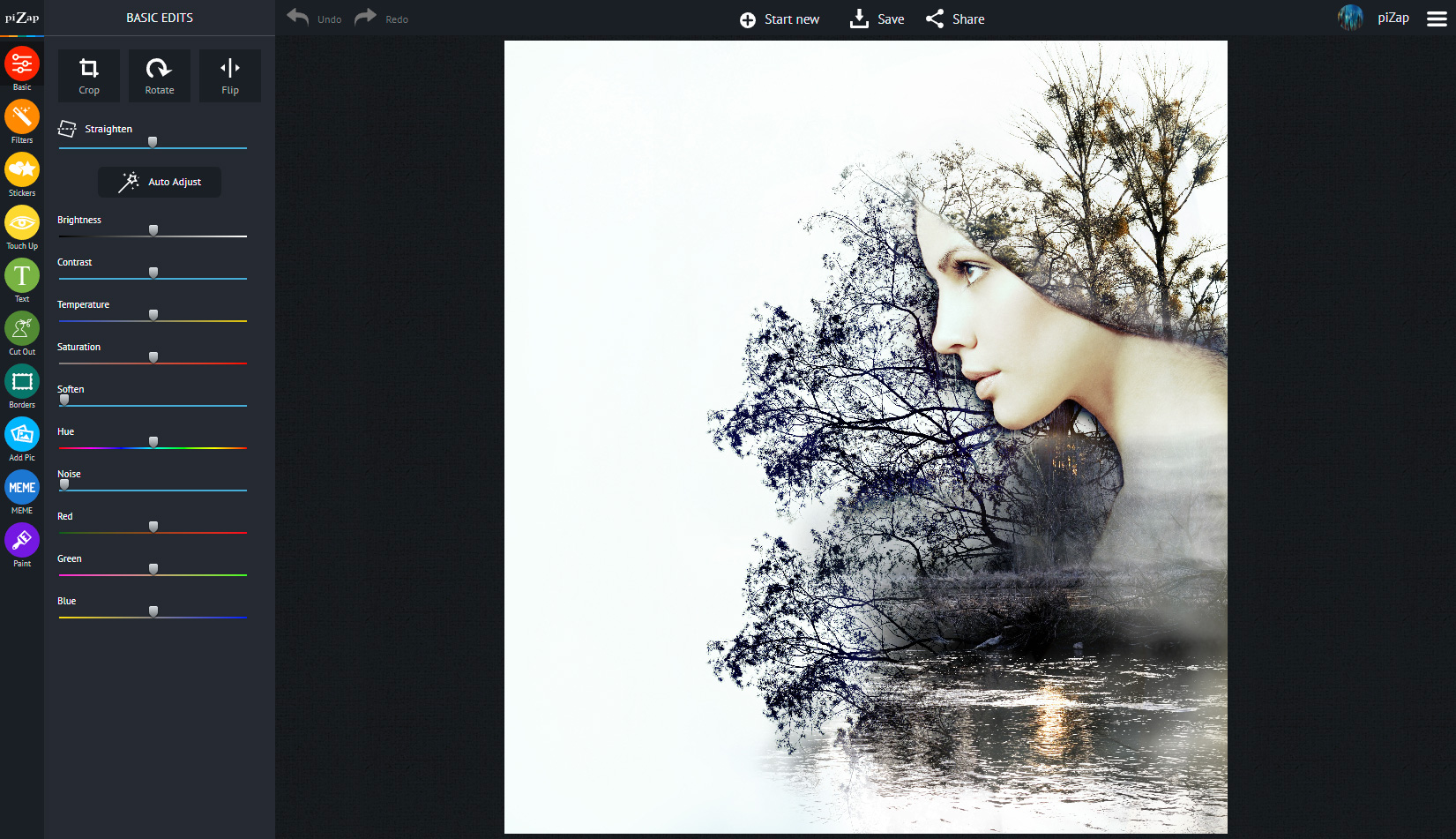pizap free online photos editor