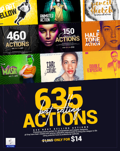 Photoshop Actions Effects 635 Best Selling Photoshop Actions