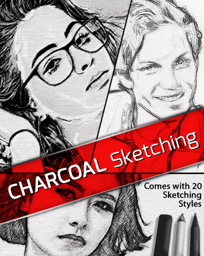 $24 (reg $65) 20 Incredibly Realistic Charcoal Drawing & Sketching Effects