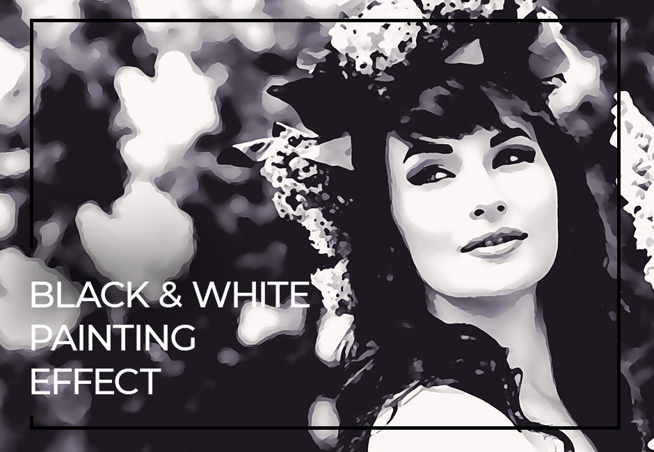 oil paint photoshop actions b&w