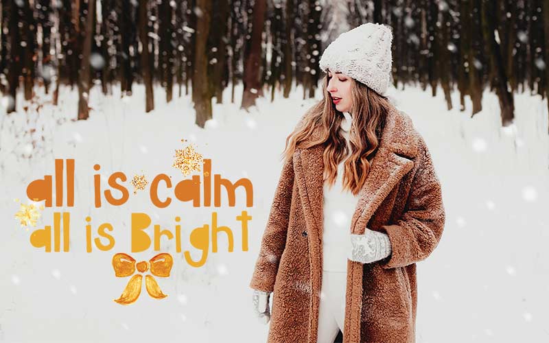 all is calm all is bright text overlay preview