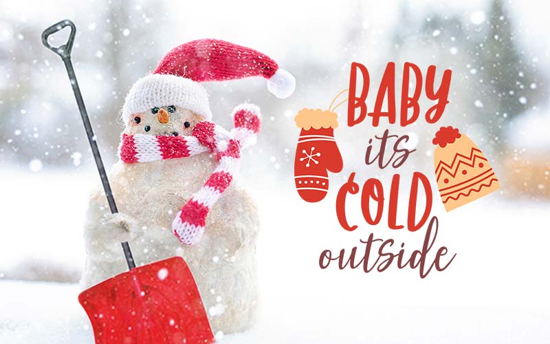 baby its cold outside text overlay preview