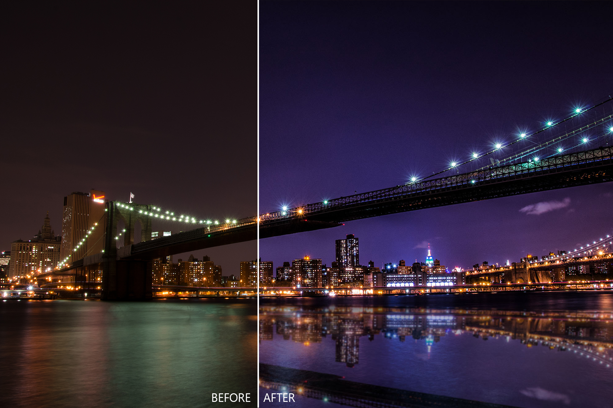 travel photography before & after 2