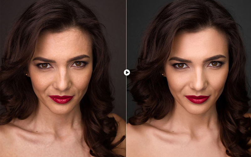 skin retouching in photoshop BEFORE & AFTER 3-1