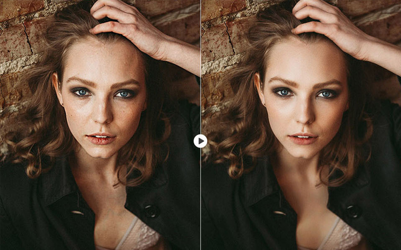 skin retouching in photoshop BEFORE & AFTER 4-1