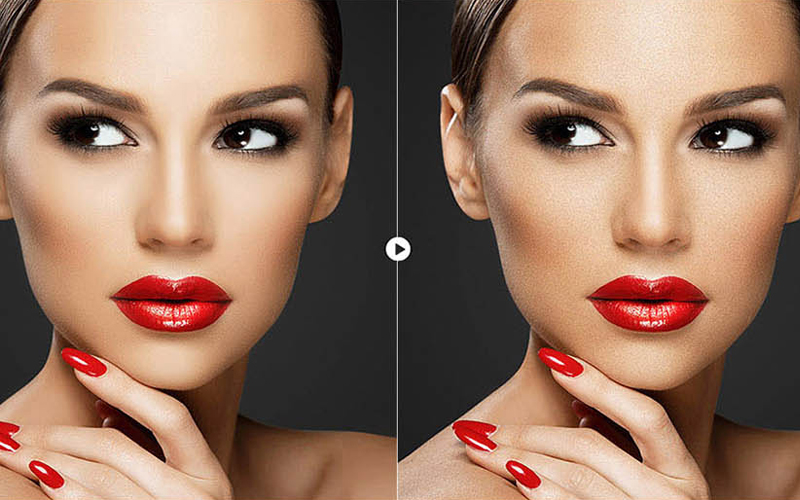 skin retouching in photoshop BEFORE & AFTER 8