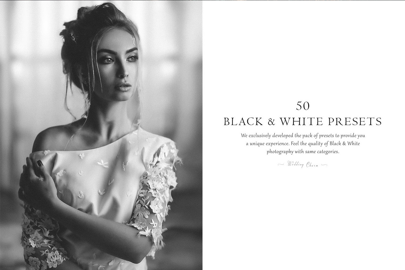 lightroom wedding presets common info table BW 2