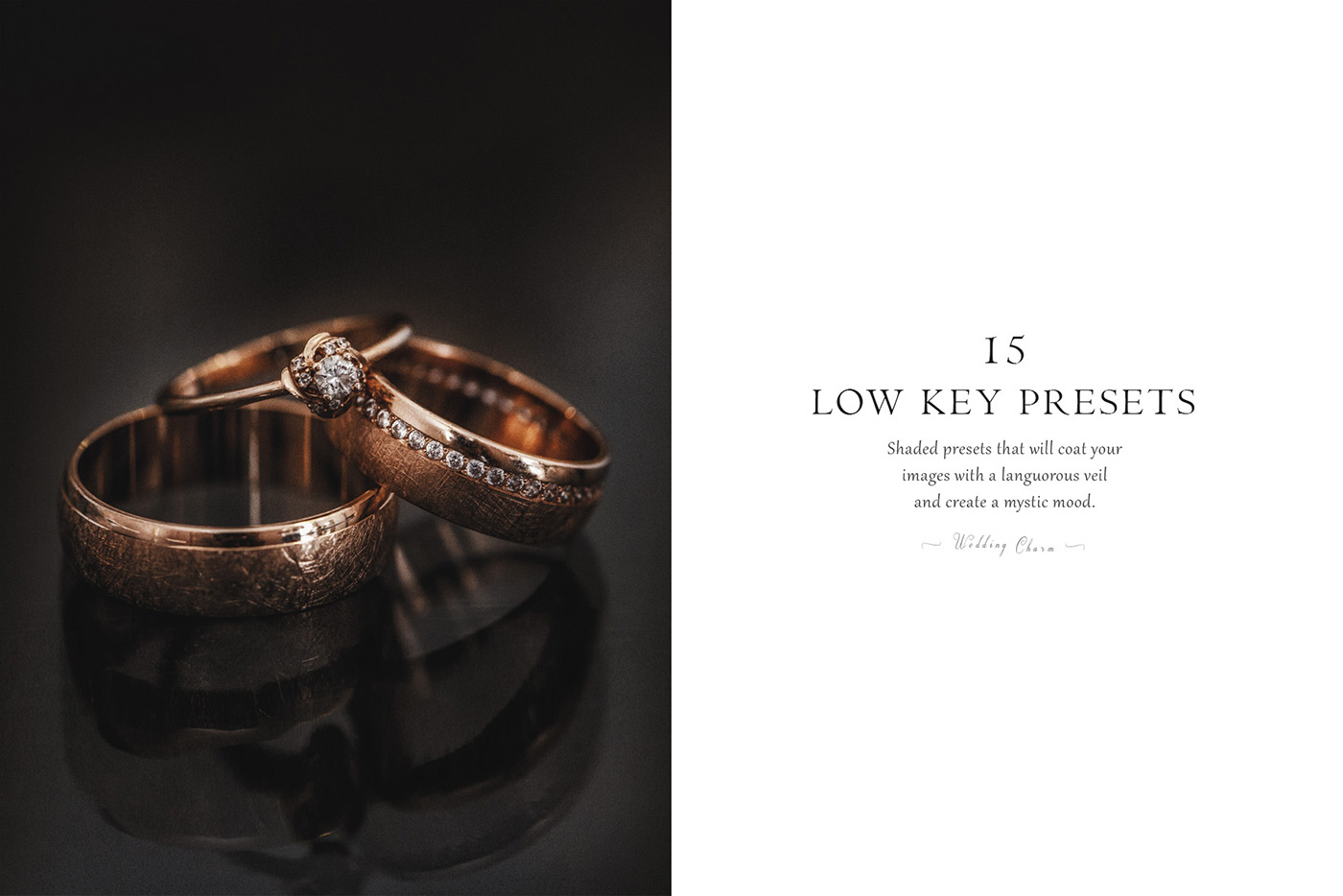 lightroom wedding presets common info tableLow key 2