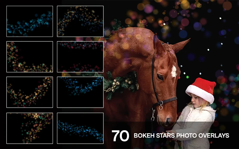 bokeh stars photo overlays