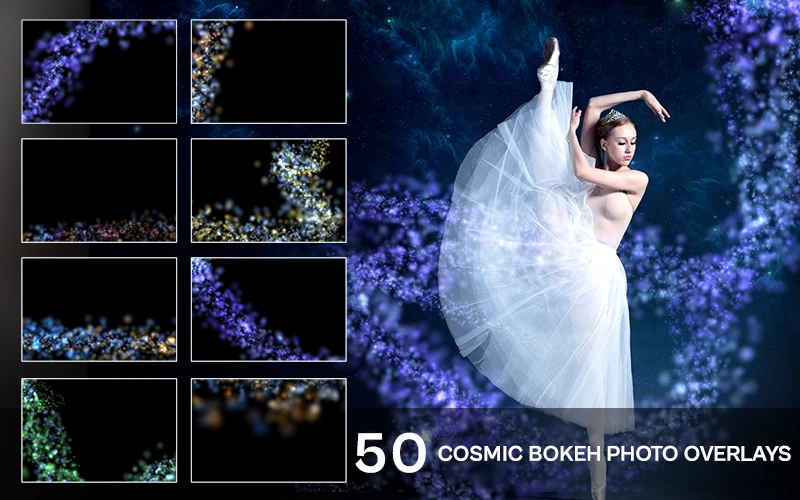 Cosmic Bokeh Photo Overlays