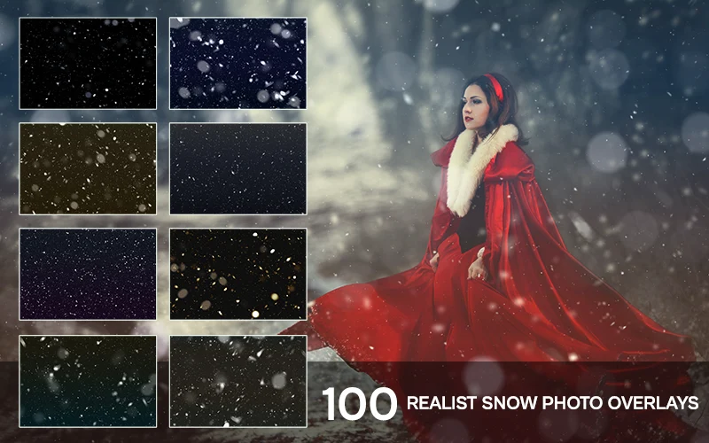 Realist Snow Photo Overlays