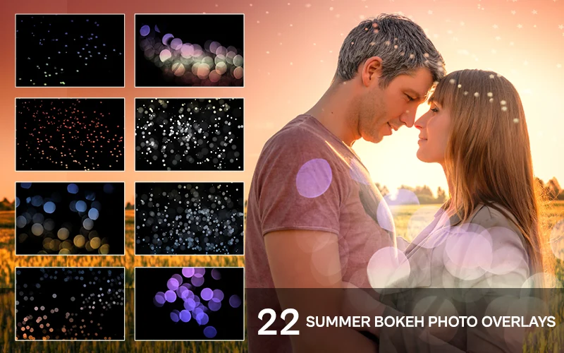 Summer Bokeh Photo Overlays Preview