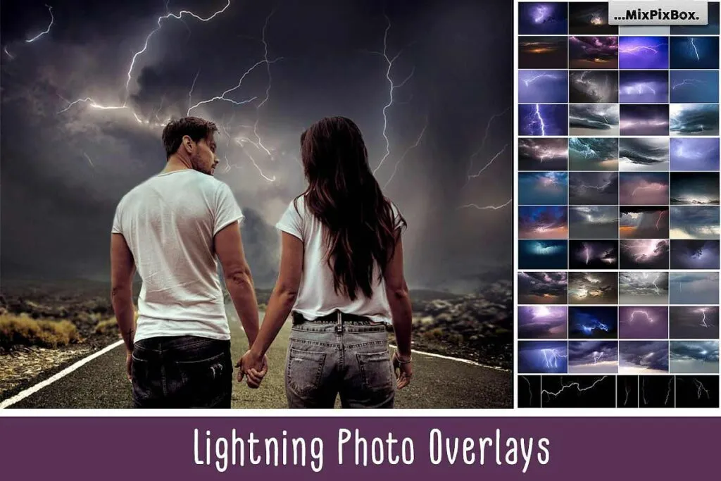 Overlays for lightning sky effect