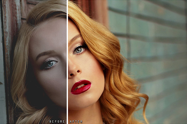 Before and after applying Affinity photo presets