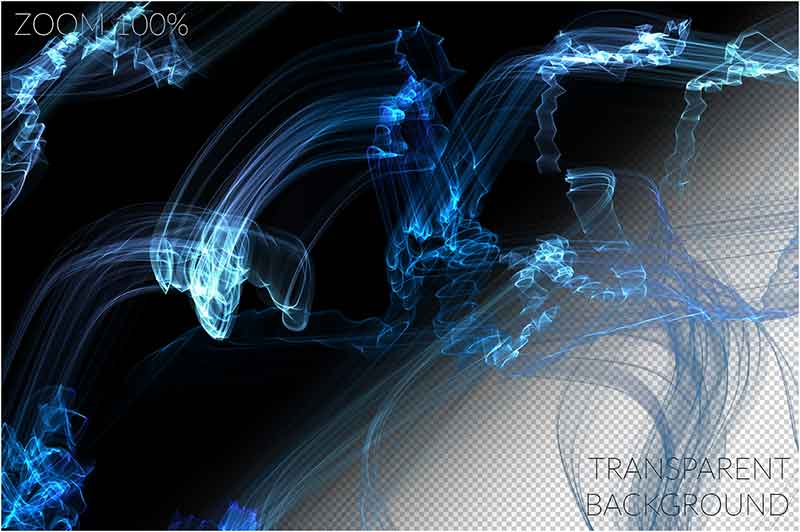 blue lights transparent overlays image