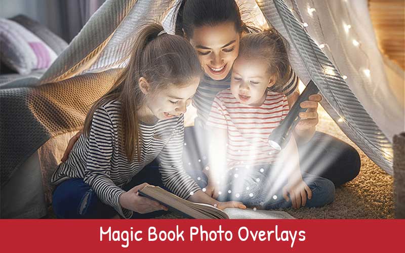 magic photo book christmas overlays