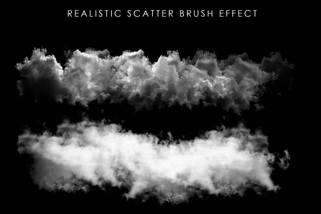 realistic scatter brush effect