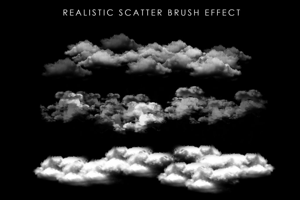 realistic scatter brush effect