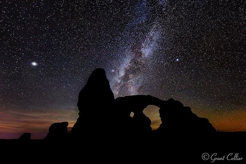 silhouette of sand structures during a starry night