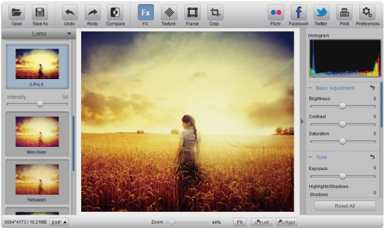 a girl standing on a dry field being edited on an interface