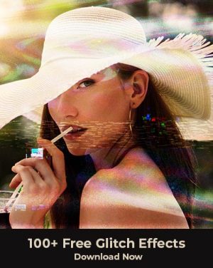 asian-model-with-beach-cap-drinking-wine-with-glitch-overlay