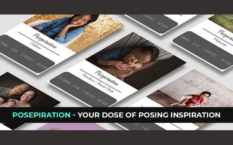 mock ups or samples of posing cards included in the bundle