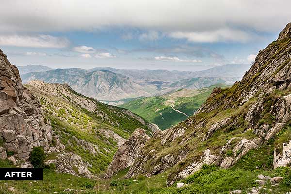 An after image of mountains