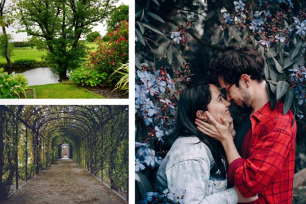 A collective image of locations for couple photoshoot