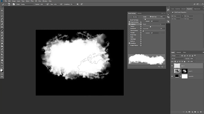 Creation of a fog brush in Photoshop