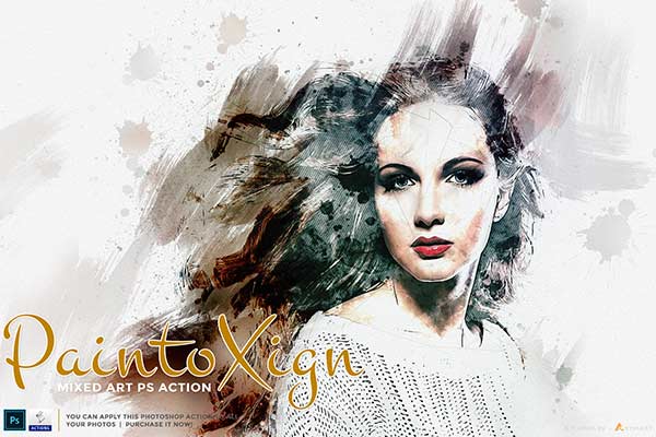 Mixed art Photoshop Action
