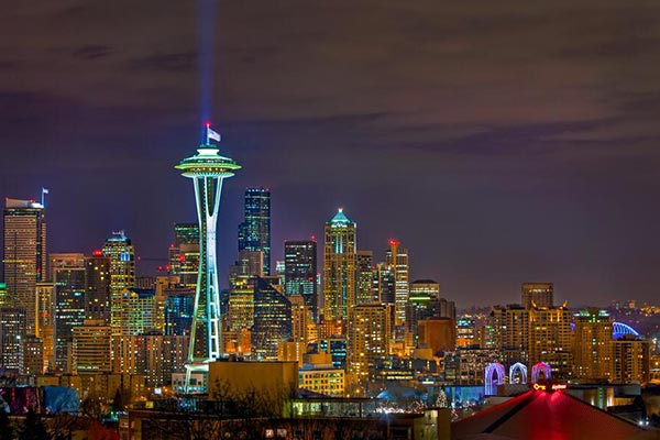 Night cityscape snapshot from photography workshop