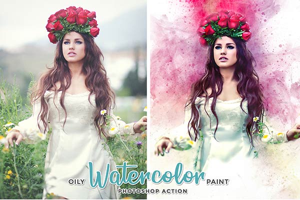 Watercolor Paint Action Preview
