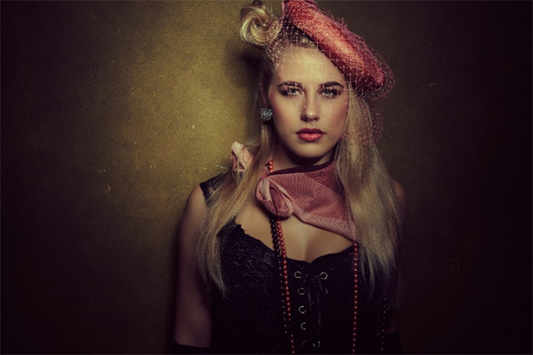 Model Posing Against A Wall