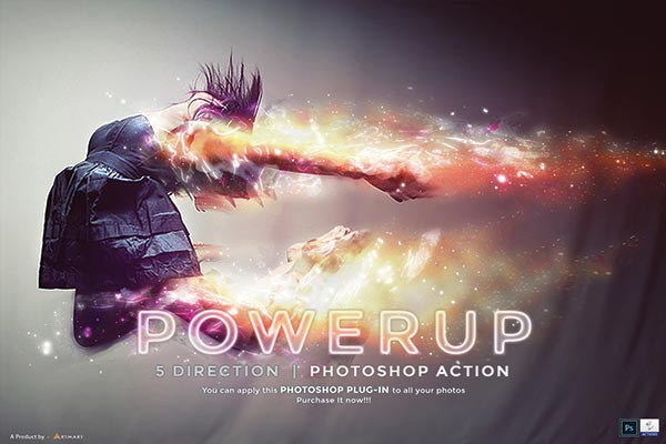 Powerup Photoshop action preview