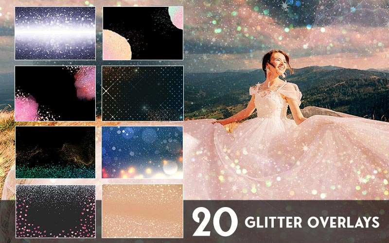Glitter overlays preview