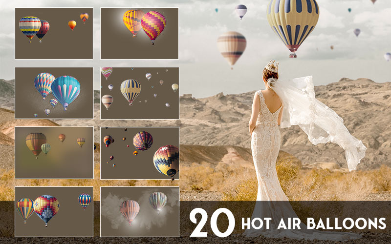 Hot air balloon overlays preview