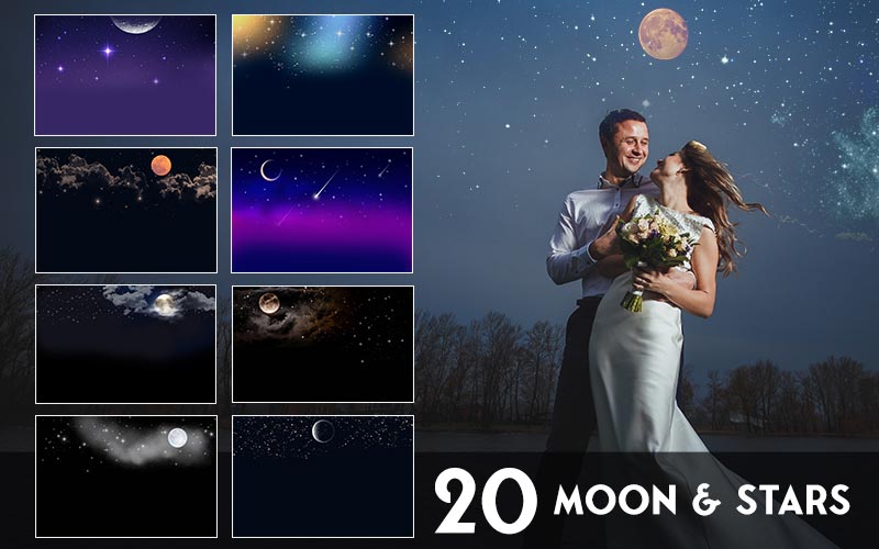 Moon and star overlays preview