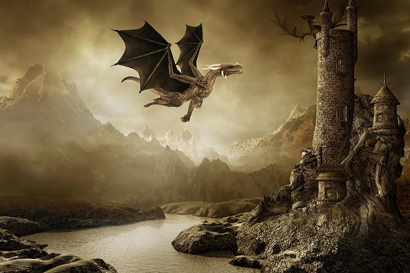 A flying dragon composite