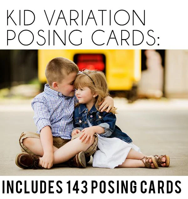 kids variation portrait posing card