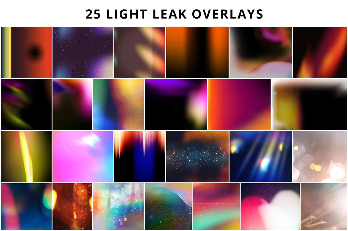 light leak overlays