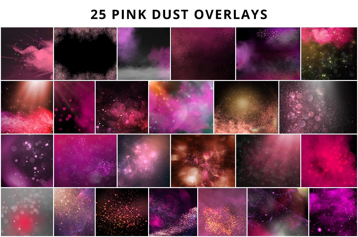 pink dust overlays